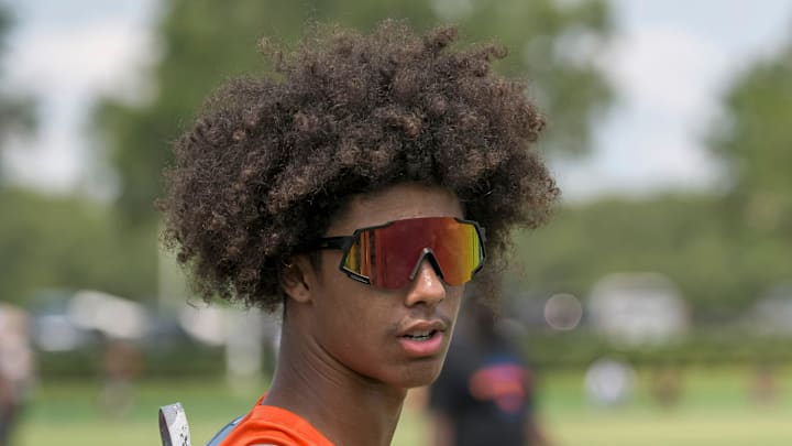 West Orange High School Warriors    Ivan Taylor watches from the sidelines at the Florida High School 7v7 Association state championship in The Villages on Friday, June 24, 2022. [PAUL RYAN / CORRESPONDENT]

Florida High School 7v7 Association State Championship