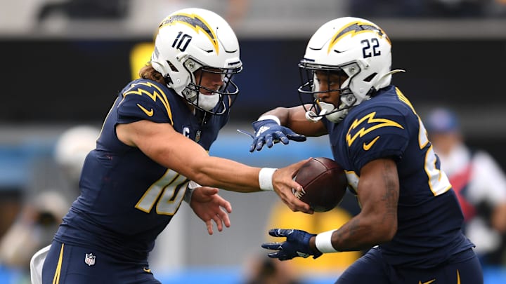 Justin Herbert, Justin Jackson, LA Chargers.