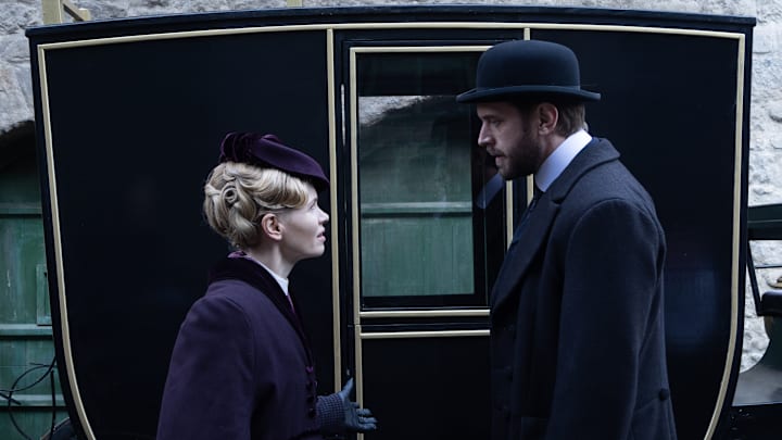 MASTERPIECE
Miss Scarlet, Season 6 
 
Streaming Dec. 7, 2025 on the PBS app
Premiering Jan. 11, 2026 on PBS

Episode Four: Bad Blood
Charlie Phelps, the new Detective Inspector at the City of London Police, hires Eliza for a case involving his uncle, Dylan Cooper. But it turns out that Scotland Yard is also after Cooper who has committed crimes in both jurisdictions, leaving Eliza in the middle.

Shown L-R: Eliza Scarlet (Kate Phillips), Alexander Blake (Tom Durant-Pritchard)
 
For editorial use