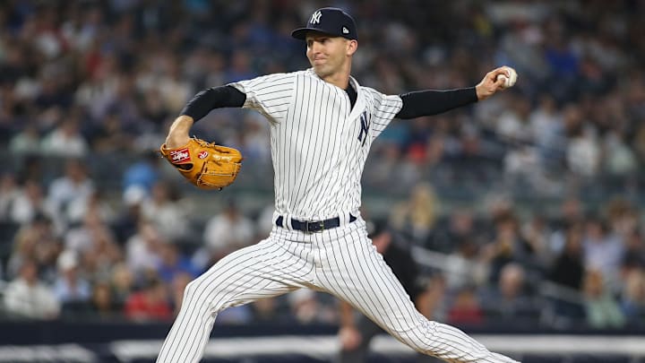 Jun 13, 2018; Bronx, NY, USA; New York Yankees pitcher Chasen Shreve (45) at Yankee Stadium. Mandatory Credit: Wendell Cruz-USA TODAY Sports