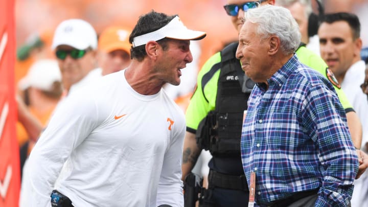 Tennessee Outside Linebackers/Special Teams Coordinator Mike Ekeler shares his excitement with Tennessee Outside Linebackers/Special Teams Coordinator Mike Ekeler shares his excitement with