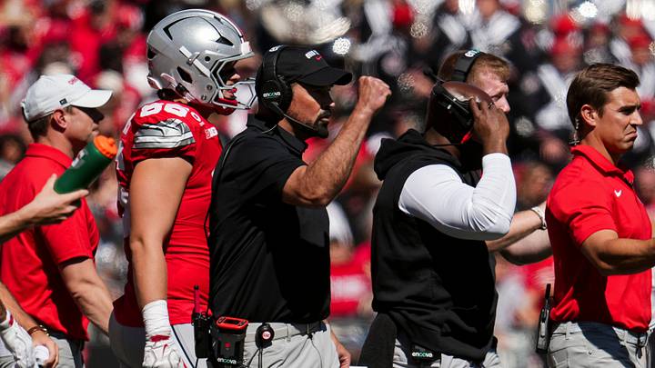 Ohio State Buckeyes head coach Ryan Day reacts during the NCAA football game against the Illinois Fighting Illini at Ohio Stadium in Columbus on Sept. 26, 2026. Ohio State Buckeyes head coach Ryan Day reacts during the NCAA football game against the Illinois Fighting Illini at Ohio Stadium in Columbus on Sept. 26, 2026.