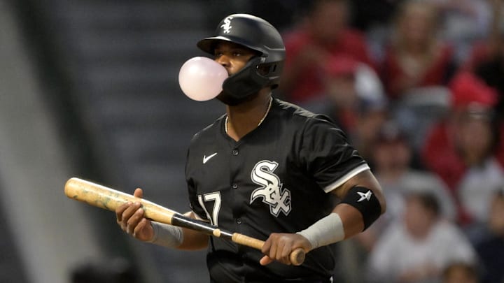 Sep 16, 2024; Anaheim, California, USA; Chicago White Sox catcher Chuckie Robinson (47) returns to the dugout after striking out in the second inning against the Los Angeles Angels at Angel Stadium. Mandatory Credit: Jayne Kamin-Oncea-Imagn Images Sep 16, 2024; Anaheim, California, USA; Chicago White Sox catcher Chuckie Robinson (47) returns to the dugout after striking out in the second inning against the Los Angeles Angels at Angel Stadium. Mandatory Credit: Jayne Kamin-Oncea-Imagn Images