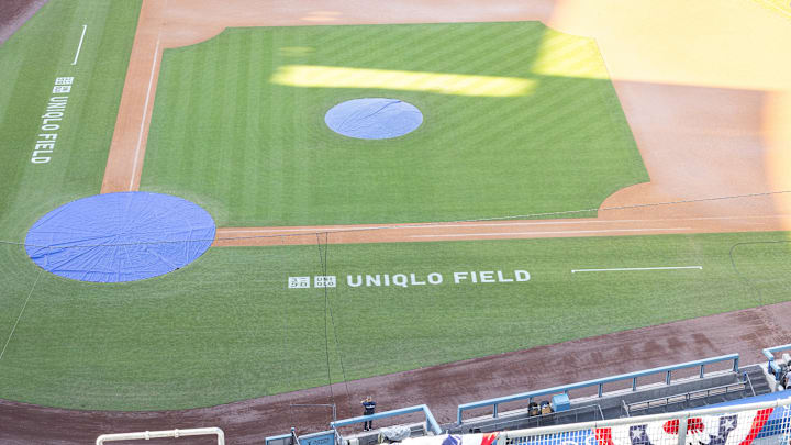 General view of the newly named UNIQLO Field at Dodger Stadium, part of a historic agreement between the Los Angeles Dodgers and global retailer.