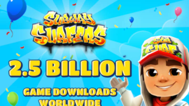 Subway Surfers is celebrating 2.5 billion global downloads.