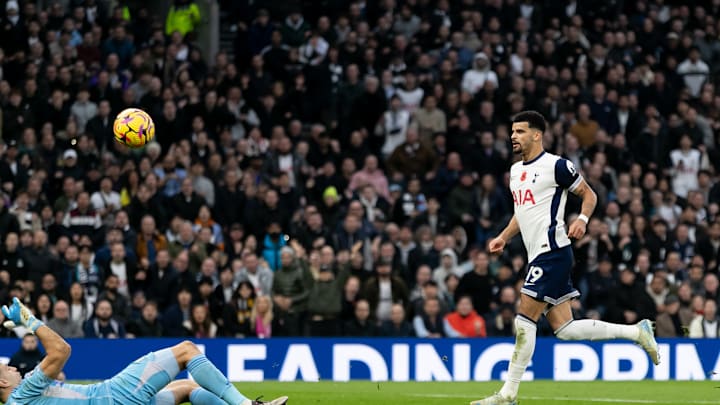 Dominic Solanke scores a sublime chip against Aston Villa 