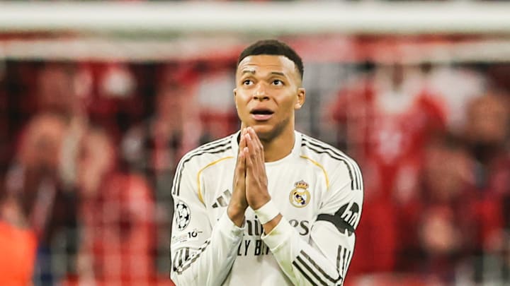 Kylian Mbappe of Real Madrid seen during the UEFA Champions