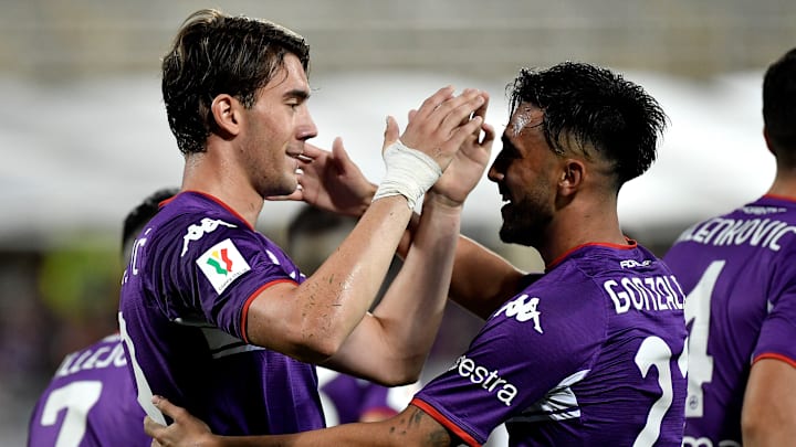 Dusan Vlahovic, left, and Nicolas Gonzalez were formidable at Fiorentina before joining Juventus