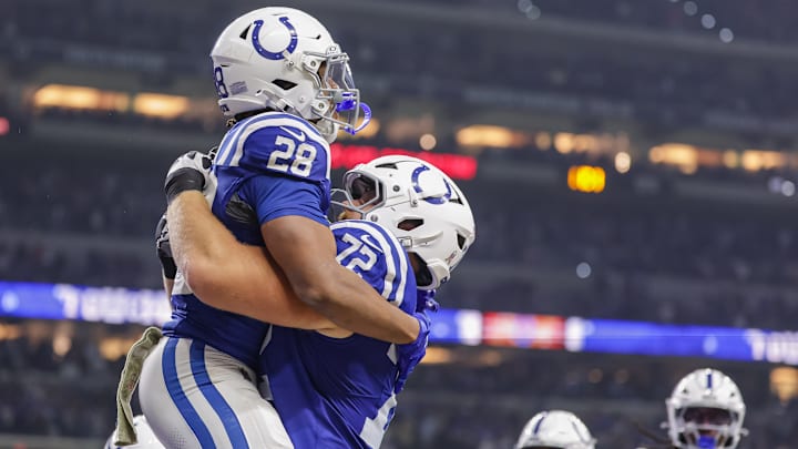 Indianapolis Colts celebrate a touchdown