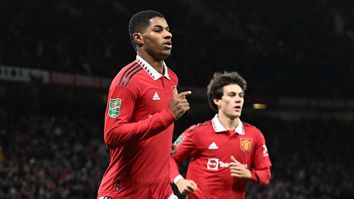 Marcus Rashford con el Manchester United