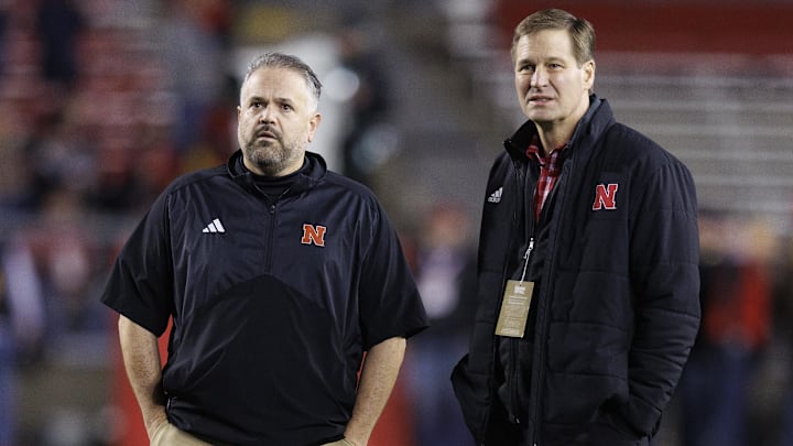 Nov 18, 2023; Madison, Wisconsin, USA;  Nebraska Cornhuskers head coach Matt Rhule stands with