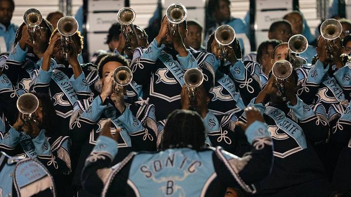 Jackson State’s Sonic Boom of the South plays during the game against Southern at Veterans Memorial Stadium in Jackson, Miss., on Saturday, Sept. 26, 2026. Jackson State’s Sonic Boom of the South plays during the game against Southern at Veterans Memorial Stadium in Jackson, Miss., on Saturday, Sept. 26, 2026.