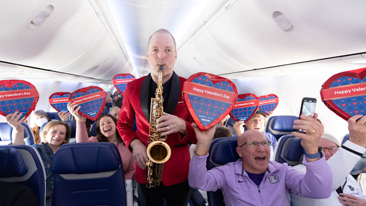 Southwest Airlines passes out Russell Stover chocolates on Valentine's Day