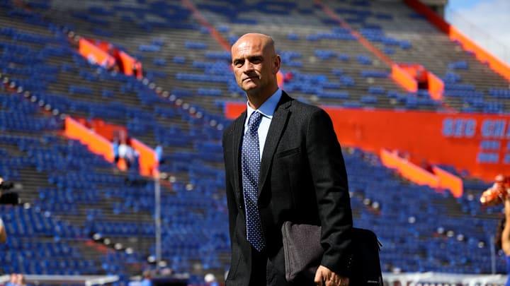 Florida receivers coach Billy Gonzales is set to take over as the Gators' interim after Billy Napier's firing. Florida receivers coach Billy Gonzales is set to take over as the Gators' interim after Billy Napier's firing.