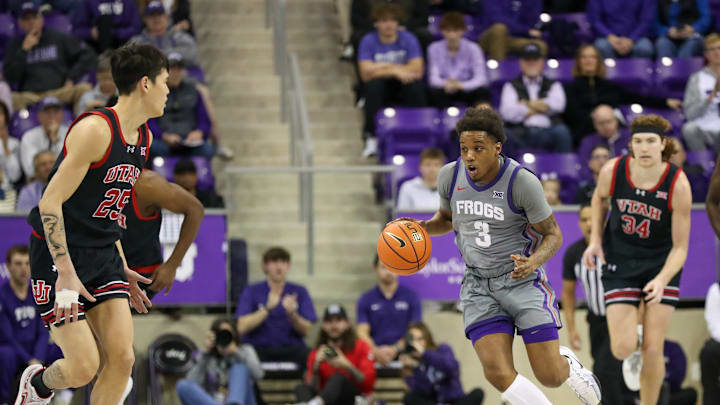 TCU's Vasean Allette in the loss to Utah on January 15.  The loss moved TCU down one spot in this week's Power Rankings.
