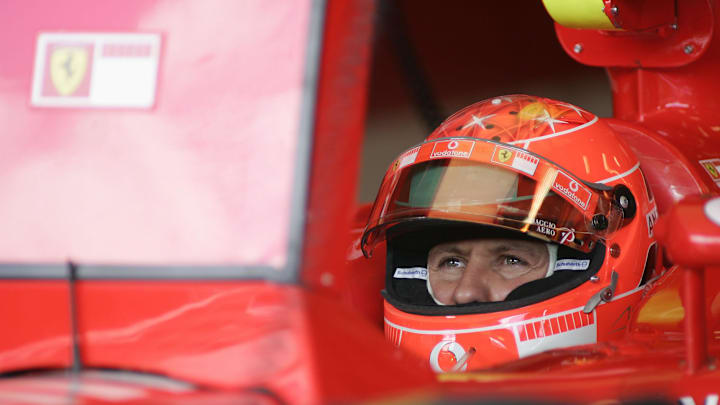 June 17, 2005; Indianapolis, IN, USA; Michael Schumacher at United States Grand Prix on Friday June 17, 2005 at the Indianapolis Motor Speedway. 