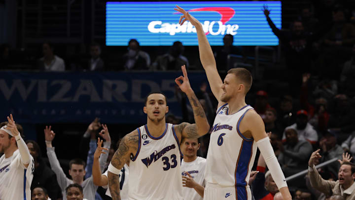 Nov 28, 2022; Washington, District of Columbia, USA; Washington Wizards center Kristaps Porzingis