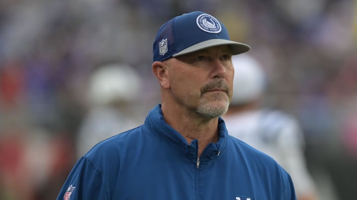 Indianapolis Colts coach Gus Bradley during the game against the Baltimore Ravens. Indianapolis Colts coach Gus Bradley during the game against the Baltimore Ravens.