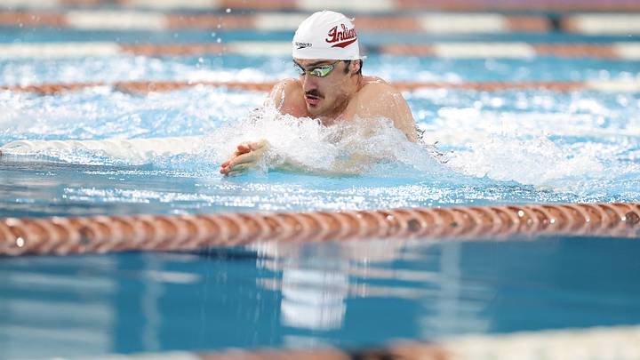 Van Mathias is the American record holder in both the 50-meter and 100-meter breaststroke. Van Mathias is the American record holder in both the 50-meter and 100-meter breaststroke.