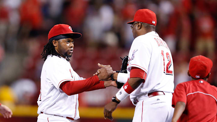 Cincinnati Reds Johnny Cueto, Dusty Baker