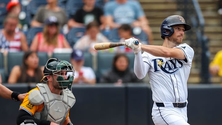 Tampa Bay second baseman Brandon Lowe is not in the lineup Sunday. He was in a walking boot and is dealing with a foot issue.