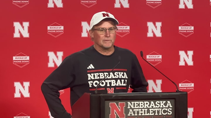 Nebraska football offensive coordinator Dana Holgorsen met with the media after day three of spring practices on March 27, 2025.