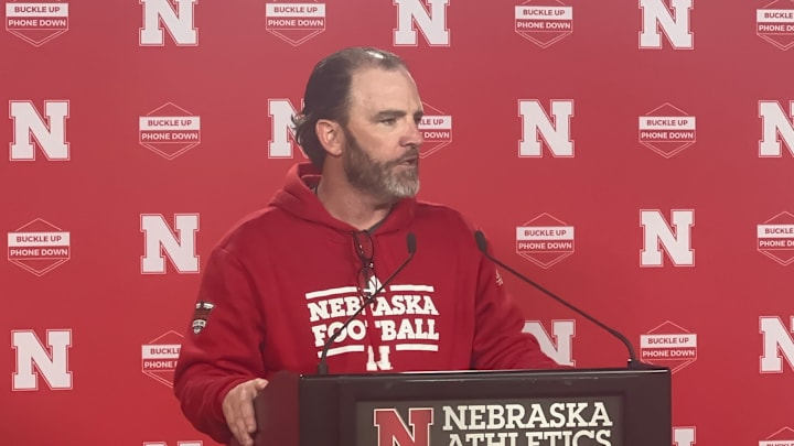 Nebraska defensive coordinator John Butler meets with the media after the fifth spring practice of 2025.