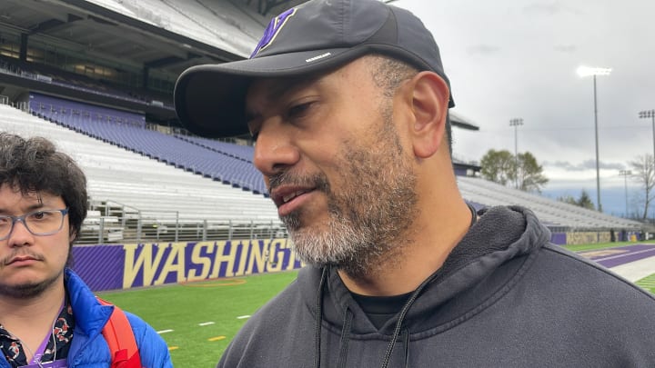 Jason Kaufusi oversees the UW edge rushers and interior tackles.