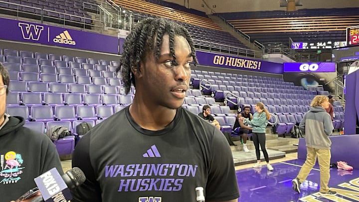 UW freshman point guard Zoom Diallo met with the media this week. 