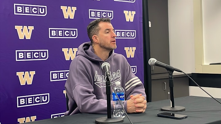 Danny Sprinkle meets with the media before traveling to UCLA. Danny Sprinkle meets with the media before traveling to UCLA.