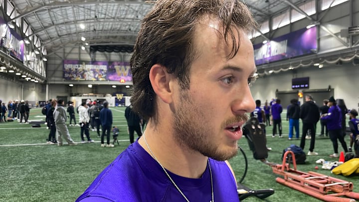 Carson Bruener is enjoying the pre-draft process, showing off his speed.