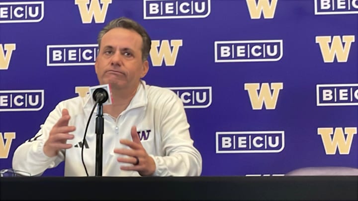 Jedd Fisch makes a point while discussing his 23 signees. 