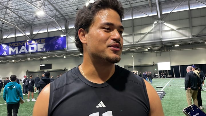 Tai'ita'i Uiagalelei spoke about his brother, a UW commit, at Pro Day.