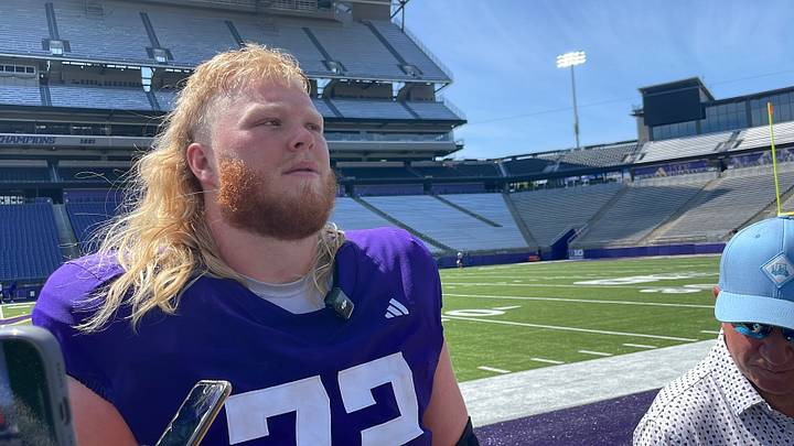 John Mills has a unique look with his long hair, beard and super size. John Mills has a unique look with his long hair, beard and super size.