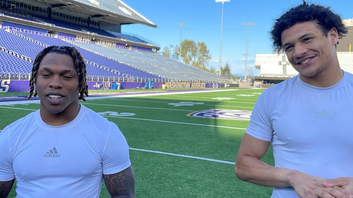 Giles Jackson and Denzel Boston met with the media together. Giles Jackson and Denzel Boston met with the media together.