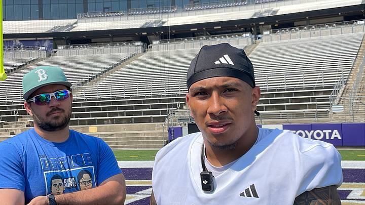 Jacob Manu is all business as UW fall camp resumes.