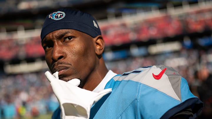 Tennessee Titans cornerback Jalyn Armour-Davis heads to the locker room after their loss to the New England Patriots.