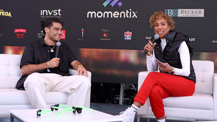 The Players Tailgate 2024 at Super Bowl in Las Vegas - Puka Nacua, Sage Steele