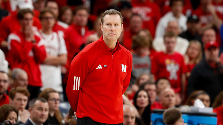 Nebraska's head coach Fred Hoiberg watches his team during the first round game between Texas A&M and Nebraska in the 2024 NCAA Tournament at FedExForum in Memphis, Tenn., on Friday, March 22, 2024.