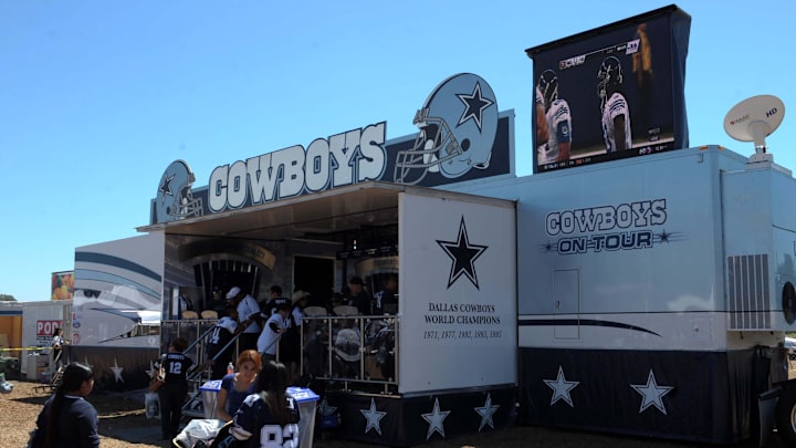 General view of the Dallas Cowboys on tour traveling museum at training camp at River Ridge Field. General view of the Dallas Cowboys on tour traveling museum at training camp at River Ridge Field.