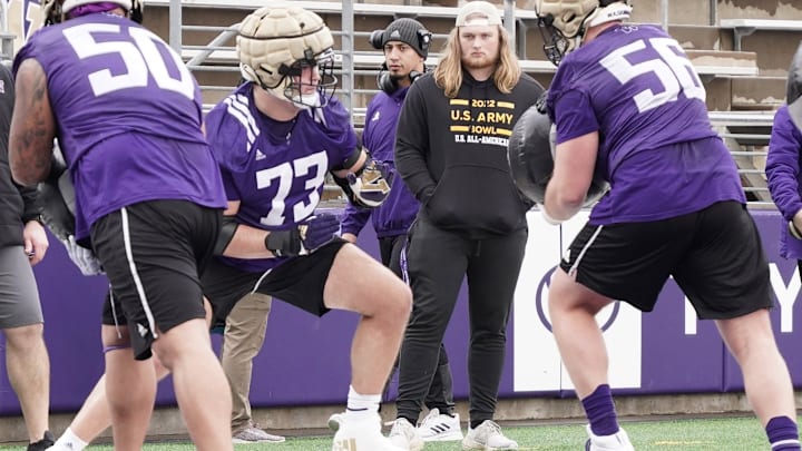 Landen Hatchett was inactive for part of 2023 spring football, waiting to enroll. A knee injury will limit him this time.