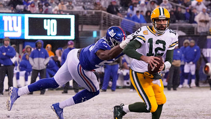 Aaron Rodgers vs. the Giants in 2019.
