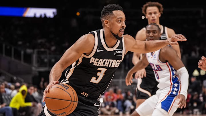 CJ McCollum and the Hawks are big home favorites against Brooklyn.