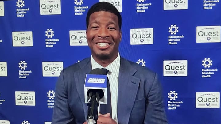 March 31, 2025: Quarterback Jameis Winston speaks with reporters during his introductory video call shortly after signing his contract. March 31, 2025: Quarterback Jameis Winston speaks with reporters during his introductory video call shortly after signing his contract.
