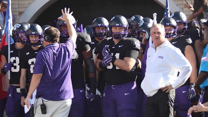 TCU Football preparing to run out of the tunnel TCU Football preparing to run out of the tunnel