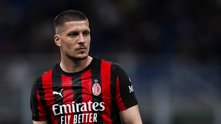 Luka Jovic of AC Milan looks on during the Serie A football...