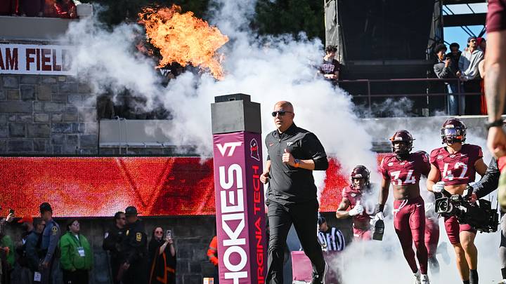 Oct 17, 2026; Blacksburg, Virginia, USA; Virginia Tech Hokies head coach James Franklin leads his team into the stadium before the game at Lane Stadium. Mandatory Credit: Brian Bishop-Imagn Images Oct 17, 2026; Blacksburg, Virginia, USA; Virginia Tech Hokies head coach James Franklin leads his team into the stadium before the game at Lane Stadium. Mandatory Credit: Brian Bishop-Imagn Images