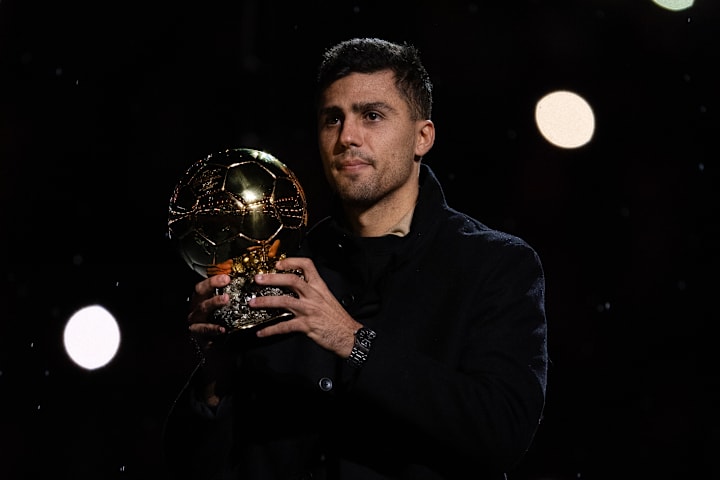 Rodri with the Ballon d’Or in 2024.