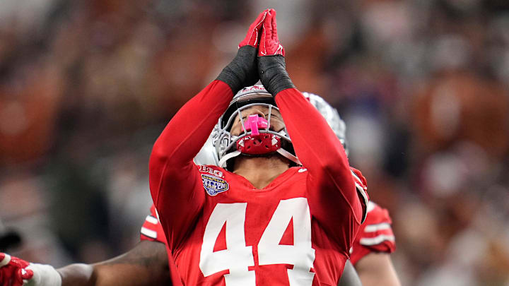 Ohio State Buckeyes defensive end JT Tuimoloau could be on the Atlanta Falcons' radar in April's NFL Draft.
