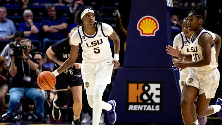 Sa'Myah Smith during No. 7 LSU's 95–36 win over Northwestern State on Nov. 8, 2024.